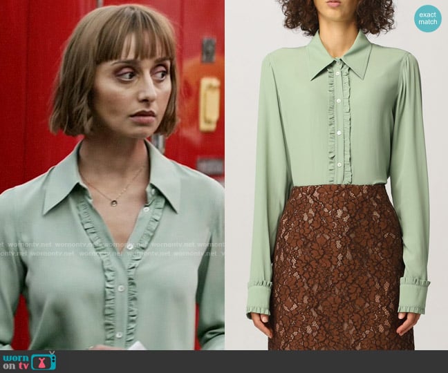 No. 21 Silk Shirt worn by Chrissy Beppo (Sofia Hasmik) on Superman and Lois