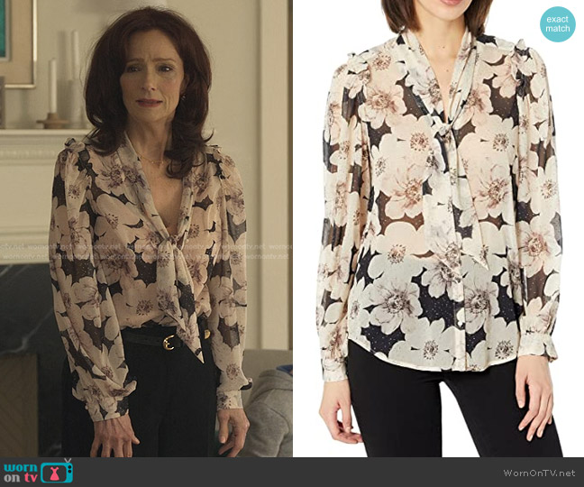 Paige Giada Floral Blouse worn by Vivian (Jennifer Dale) on Sex/Life