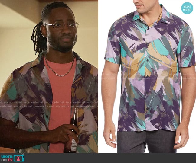 Perry Ellis Brush Stroke Print Soft Shirt worn by Chester Phineas Runk (Brandon McKnight) on The Flash