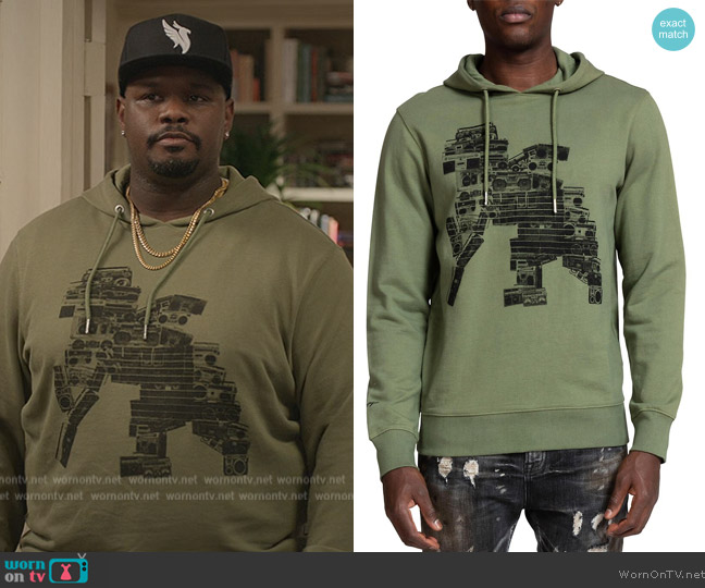 Prps Deming Graphic Hoodie worn by Sherm Jones (Carl Tart) on Grand Crew