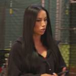 Rachel’s black half zip hoodie on The Real Housewives of New Jersey