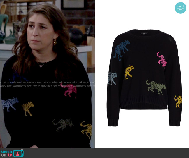 Rails Perci Sweater in Jagged Tiger worn by Kat Silver (Mayim Bialik) on Call Me Kat