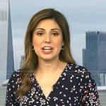 Rana Novini’s navy floral wrap dress on Today
