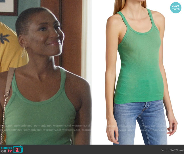 Re/Done The Ribbed Tank worn by (Ashleigh Morghan) on Grand Crew