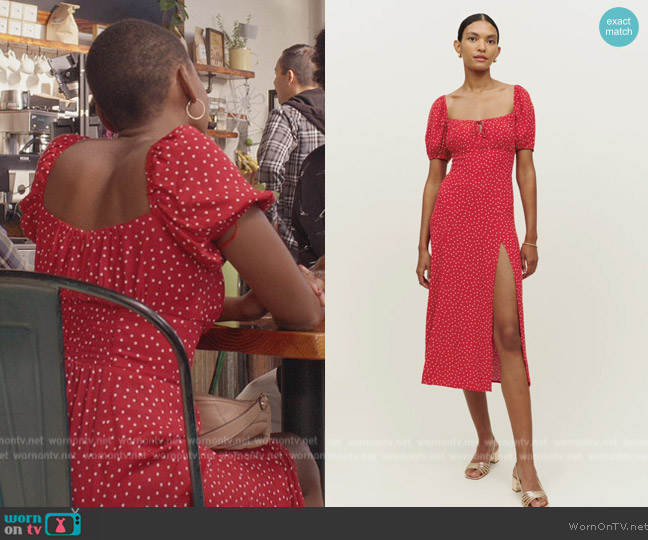 Reformation Teyana Dress worn by (Ashleigh Morghan) on Grand Crew