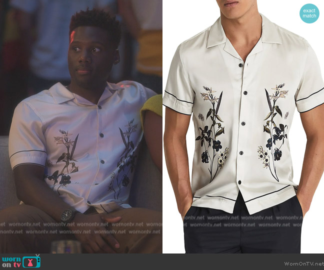 Reiss Fierro Silky Cuban Shirt worn by Annika (Justine Skye) on Grown-ish