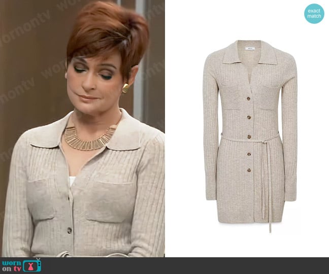 Reiss Corrin Cardigan in Oatmeal worn by Diane Miller (Carolyn Hennesy) on General Hospital