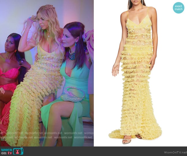 Retrofete Delphi Tiered Lace Dress worn by Alexia Echevarria (Alexia Echevarria) on The Real Housewives of Miami