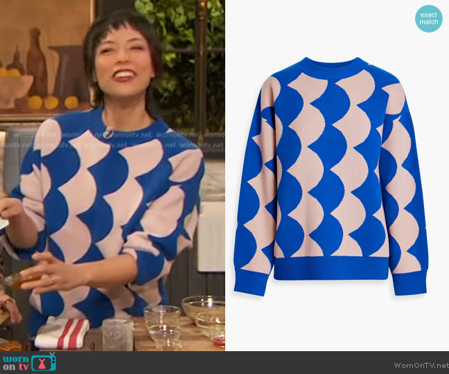 Rhode Lennon jacquard-knit wool sweater