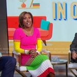 Robin’s colorblock ribbed dress on Good Morning America
