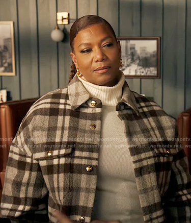 Robyn’s plaid shirt jacket on The Equalizer