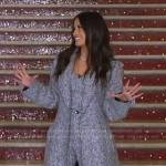 Rocsi Diaz’s grey top, pants and coat on Good Morning America