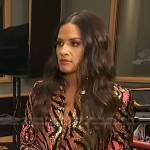 Rocsi Diaz’s sequin animal blazer and pants on Good Morning America