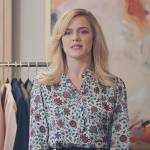 Sadie’s white floral blouse on American Auto