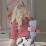 Sadie’s white print skirt on American Auto