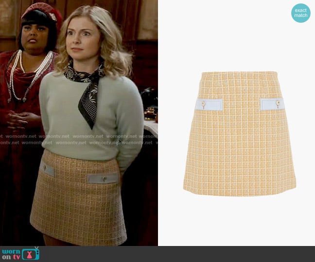 Sandro Melle Skirt worn by Sam (Rose McIver) on Ghosts