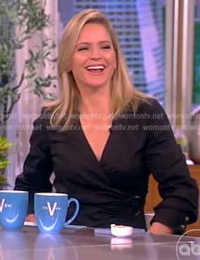Sara’s ring detail wrap dress on The View
