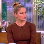 Sara’s brown ribbed dress on The View