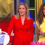 Sara’s red blazer and pants on The View