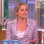 Sara’s checked tweed blazer on The View