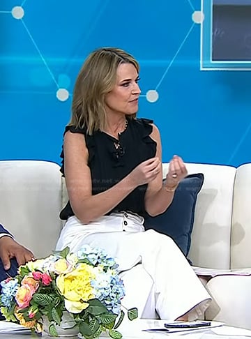 Savannah’s white cropped pants on Today