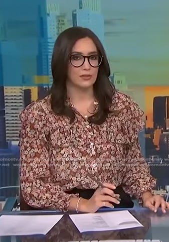 Savannah’s floral print blouse on NBC News Daily