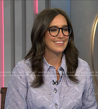 Savannah’s lilac embellished button blouse on NBC News Daily