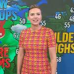 Scarlett Johansson’s orange tweed mini dress on Today