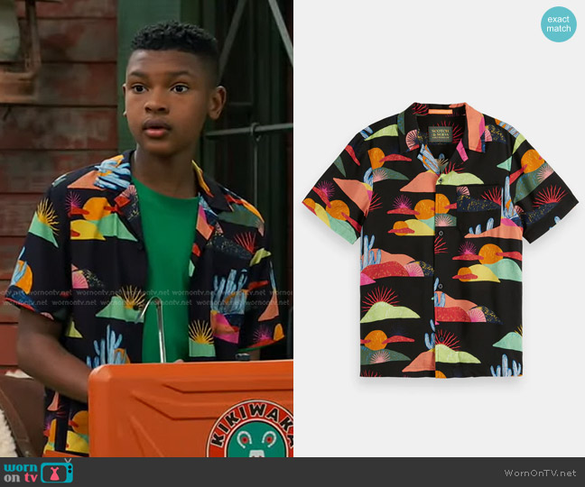 Scotch & Soda x Abel Macias Kids Short-Sleeved Shirt worn by Bill (Alfred Lewis) on Bunkd