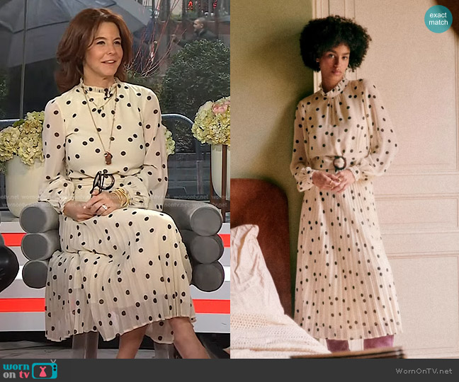 Sezane Musa Dress worn by Stephanie Ruhle on Today
