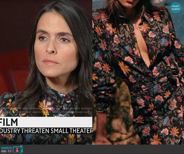 Sezane Jamy Dress worn by Lilia Luciano on CBS Mornings