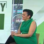 Sharon Epperson’s green tie neck dress on Today