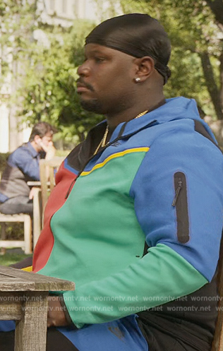 Sherm’s colorblock hoodie on Grand Crew