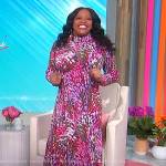 Sherri’s floral print mesh dress on Sherri