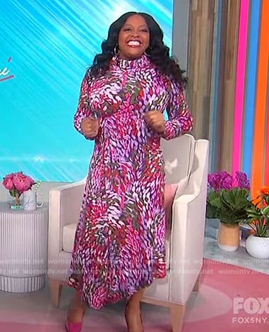Sherri’s floral print mesh dress on Sherri