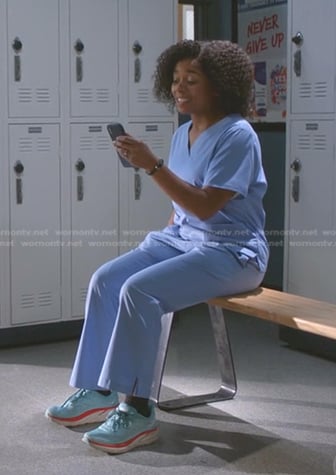 Simone’s blue sneakers on Greys Anatomy
