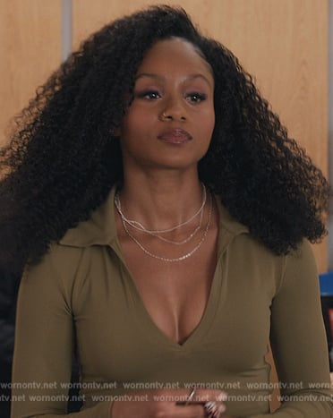 Simone’s green cropped polo on All American Homecoming