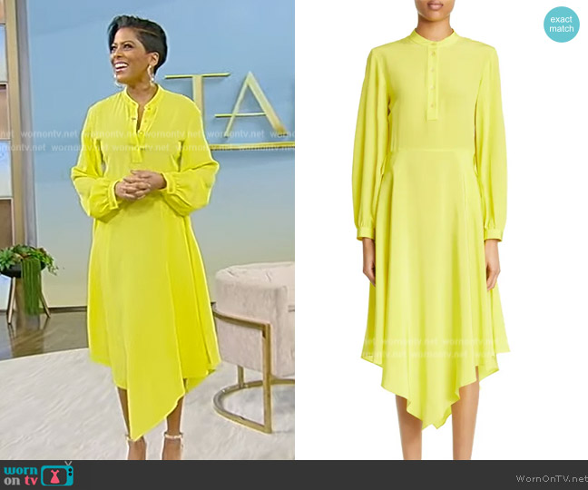 Stella McCartney Asymmetric Crepe Maxi Dress worn by Tamron Hall on Tamron Hall Show