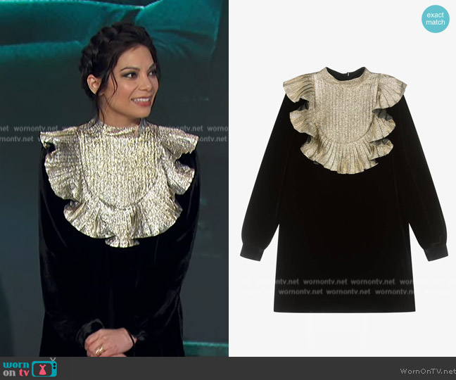Stella McCartney Velvet Dress worn by Ginger Gonzaga on The Talk