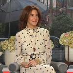 Stephanie Ruhle’s white polka dot midi dress on Today