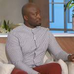 Akbar’s striped button down shirt on The Talk