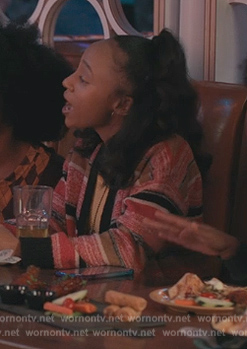 Striped tie dye cardigan on Bel-Air
