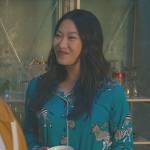 Sumi’s green zebra print pajamas on Good Trouble