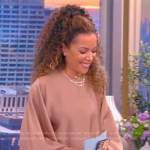 Sunny’s beige satin top on The View