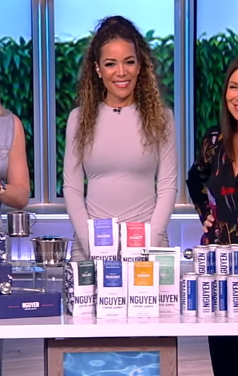 Sunny’s gray ruched dress on The View