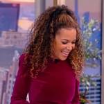 Sunny’s purple velvet dress on The View