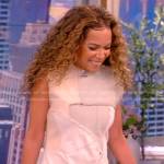 Sunny’s denim patchwork dress on The View