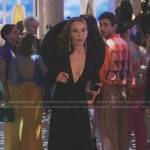 Sylvie’s black gown on Emily in Paris