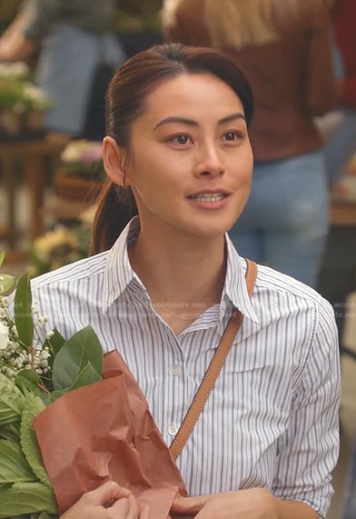 Tamara’s white striped shirt on 9-1-1