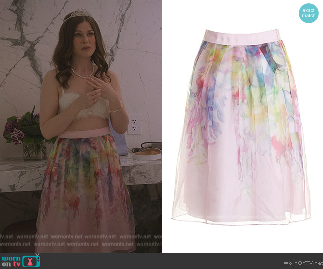 Ted Baker Glenis Hanging Gardens Skirt worn by (Meghan Heffern) on Sex/Life